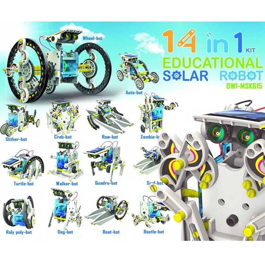 Bộ lắp ráp năng lượng mặt trời - Đồ chơi robot sáng tạo 14 in 1