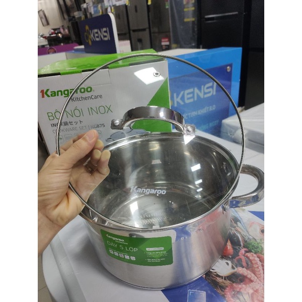 NỒI LẺ KANGAROO KG875 5 ĐÁY 16/20/23 ĐÁY TỪ