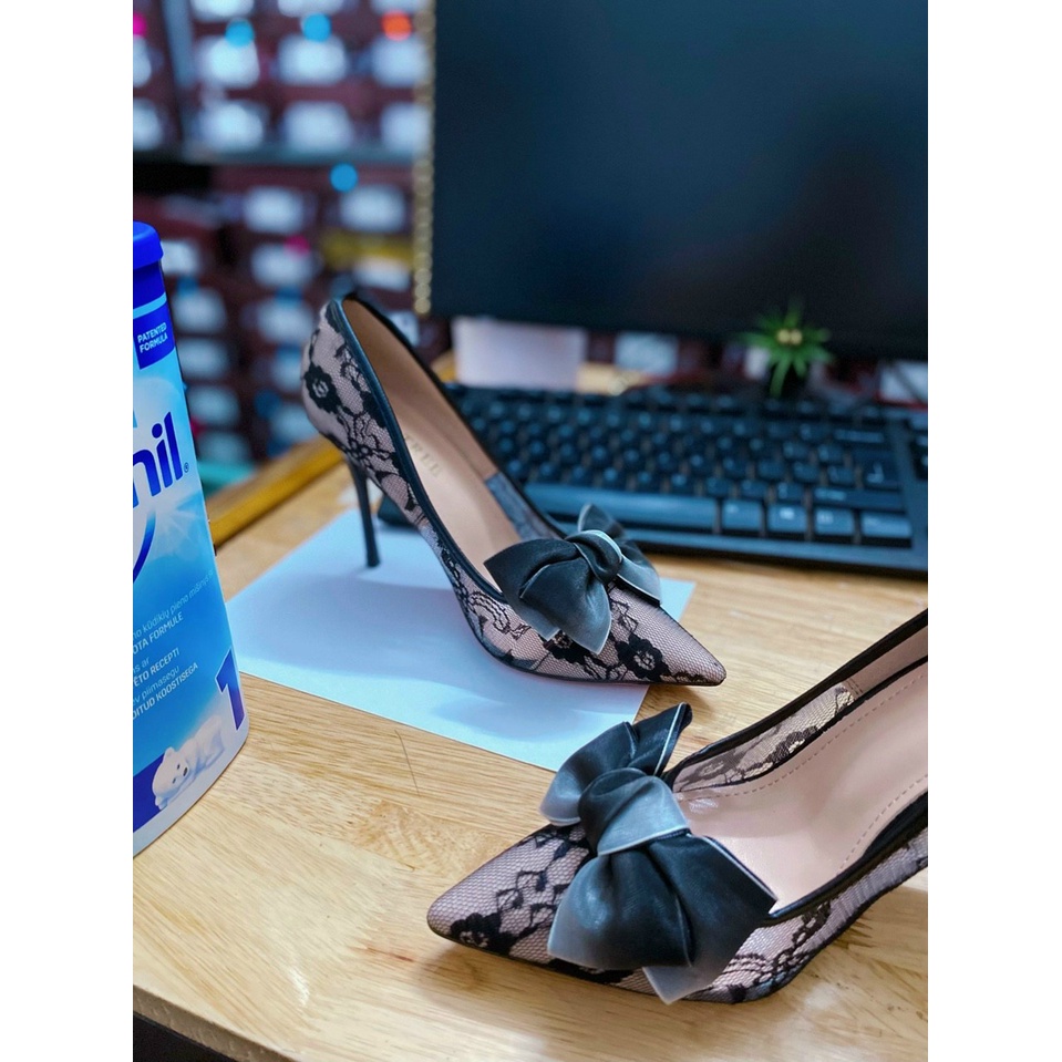 GIÀY CƯỚI THIẾT KẾ 1853-11 NƠ XINH CAO CẤP