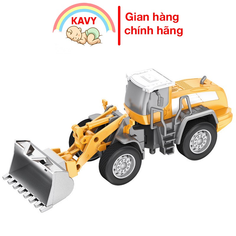 Đồ chơi xe xúc đất KAVY hợp kim sắt và nhựa an toàn cho bé, chi tiết chuyển động sắc sảo