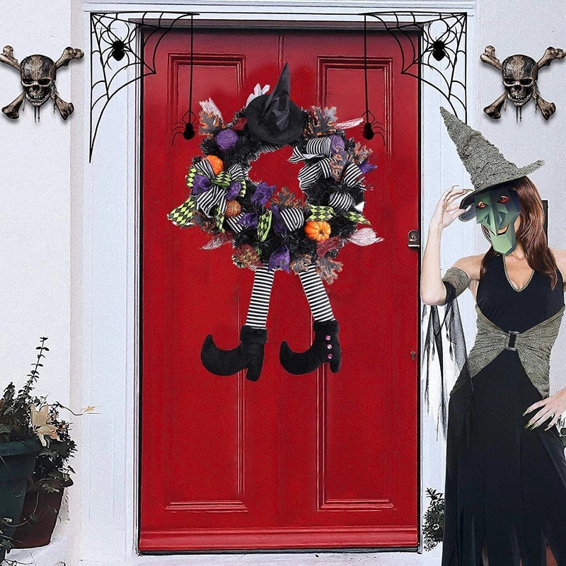 Vòng Hoa Treo Trang Trí Cửa Sổ Chủ Đề Halloween Sáng Tạo