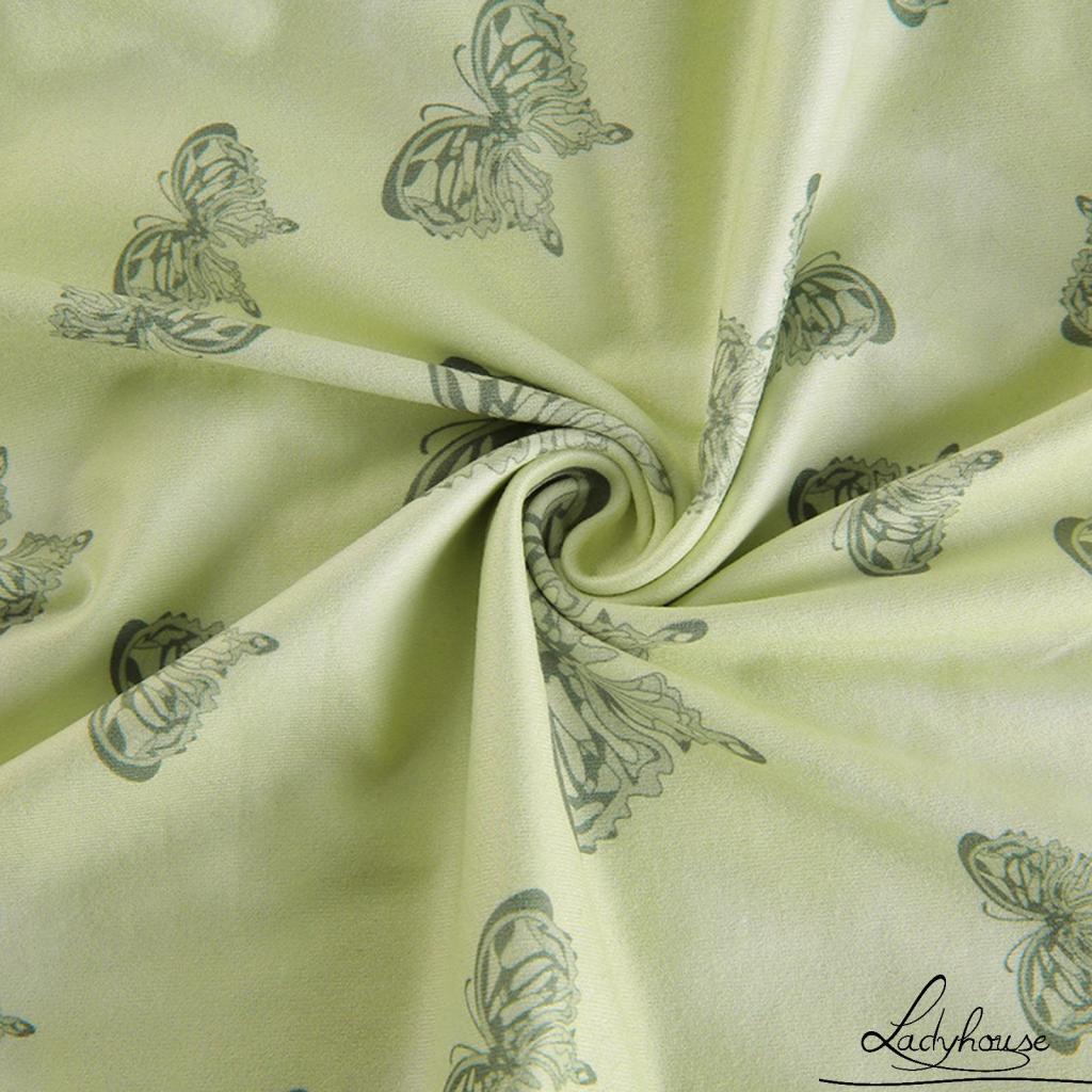 Áo thun tay dài cổ tròn in họa tiết bướm màu sắc thời trang cho nữ