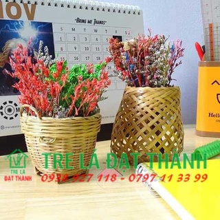 Giỏ mây tre, cần xé nhí (mini) - Phụ kiện trang trí, chụp hình