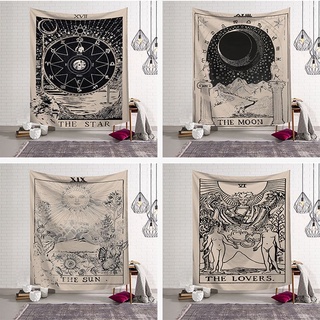 Thảm vải treo tường trang trí phong cách bài Tarot - Tăng đinh và móc dán