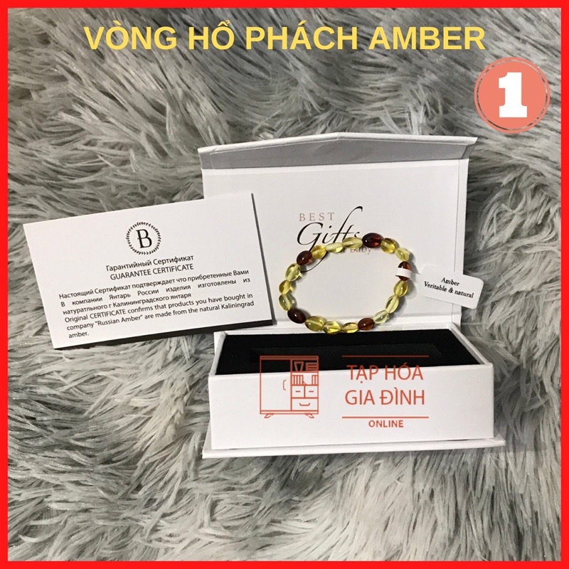 Vòng tay amber Nga chuẩn baltic cho bé