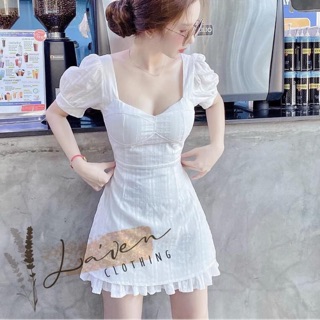 Váy trắng buộc nơ sau