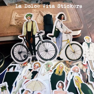Set 18 sticker cô gái