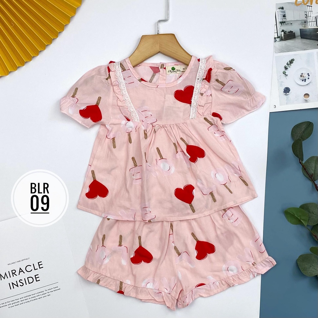Bộ lanh bé gái chạy ren LITIBABY size 1/7