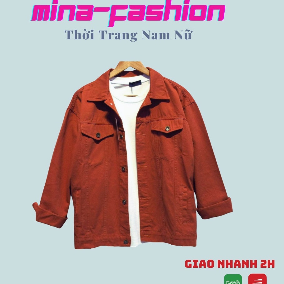 Hot Trong Năm Áo Khoác Jeans Kaki Nam AKKNA05 MInafashion