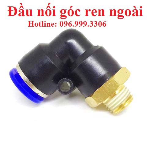 Đầu nối góc ren ngoài PL khí nén, phun sương, chịu được áp suất cao, đầy đủ kích cỡ, giá sỉ