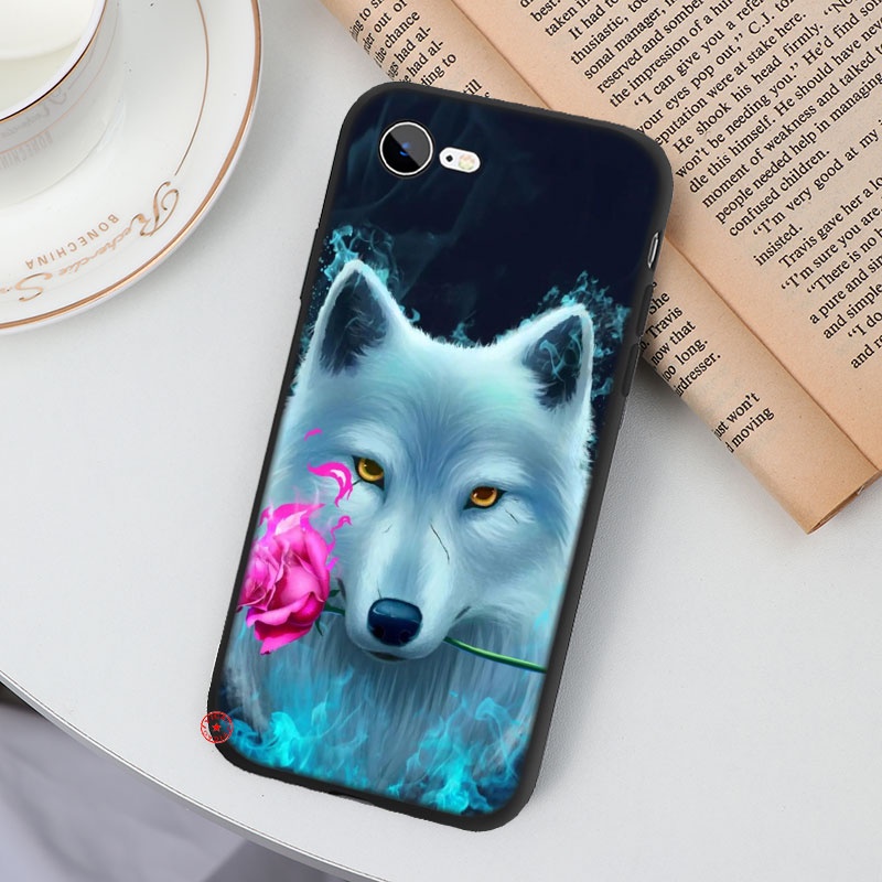 Ốp Điện Thoại Hình Chó Sói LY13 Cho iPhone SE XR 5 5S 6 6S 7 8 11 Pro Max Plus