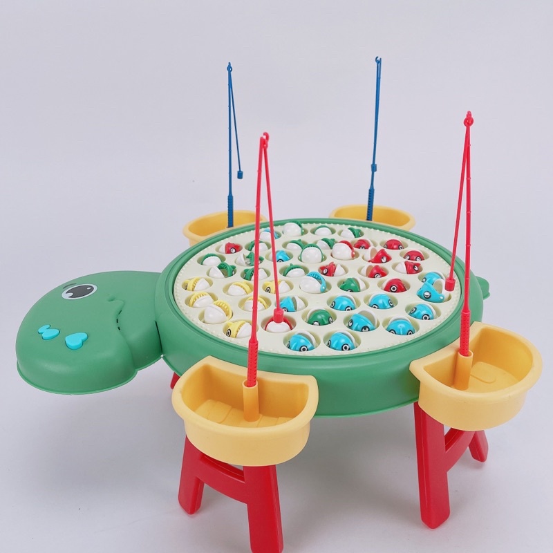 Bộ Đồ Chơi Câu Cá Hình Con Rùa Có Chân-Kèm 4 xô cần cho bé câu