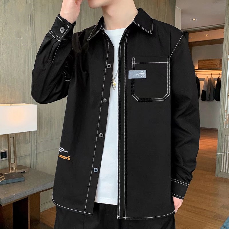 Áo Sơ Mi Nam Dài Tay Màu Trơn Thời Trang Thu Đông 3 Màu Tùy Chọn M-4XL