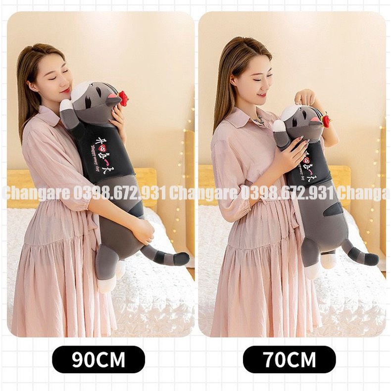 Mèo Hoàng Thượng Nằm Mặc áo Dễ Thương Size 70cm 90cm 1m1 1m3. Chất Lượng Vải Nhung Mềm Mịn, Hàng Nhập Cao Cấp