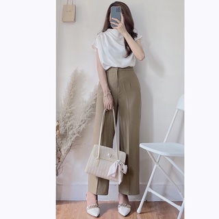 Áo sơ mi lụa cổ vạt chéo