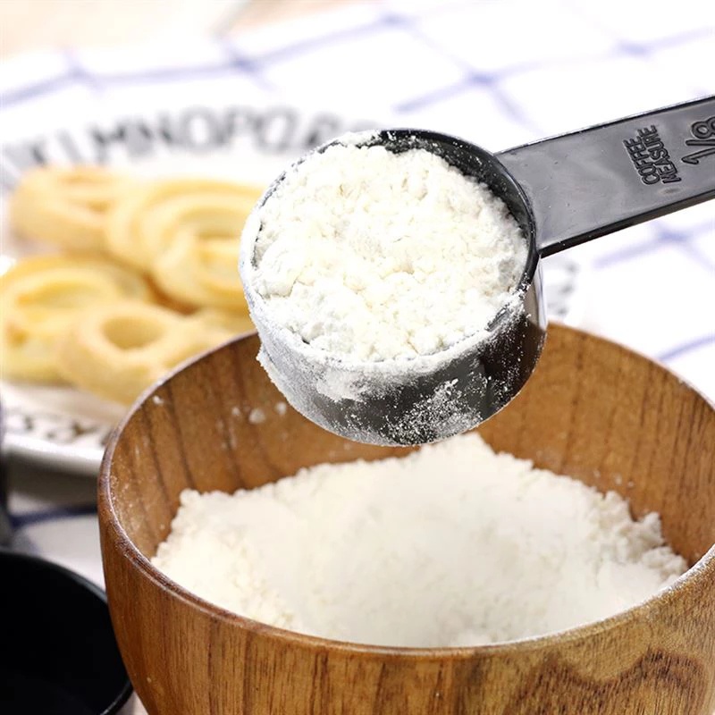 Bộ 5 Cốc Đo Lường Với Tay Cầm Dài Bằng Nhựa Tiện Dụng Cho Nhà Bếp