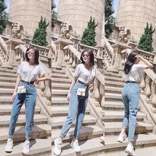 Quần baggy jean trơn