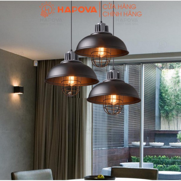 Đèn thả  trần dây xích chống cháy nổ HAPOVA VASEN 8988/330 + Tặng kèm bóng edison