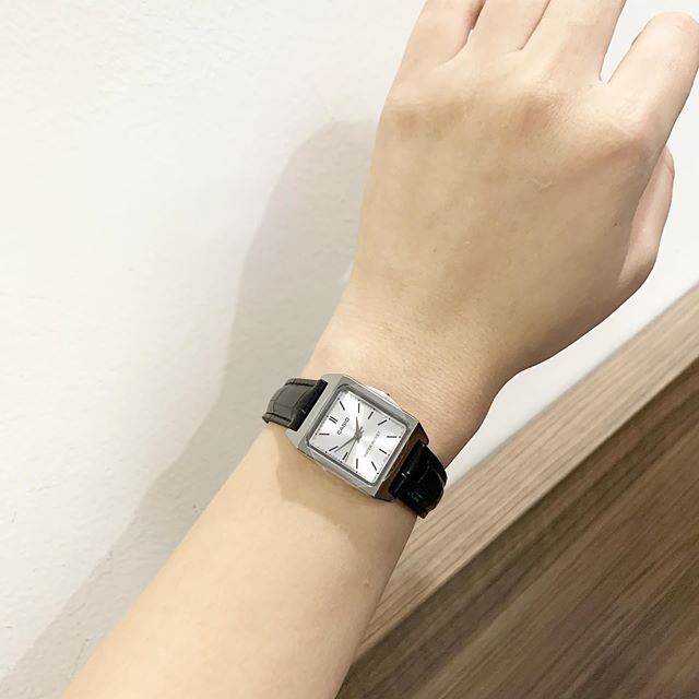 Đồng hồ Nữ Casio LTP-V007L, đồng hồ chính hãng, mặt hình chữ nhật - kính Khoáng - Size nhỏ mini 22mm