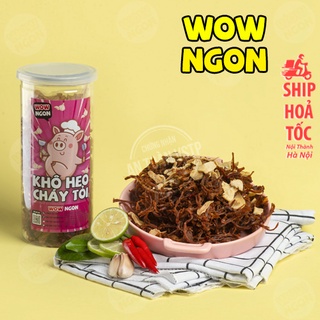Khô Heo Cháy Tỏi WowNgon Loại 1 Đậm Vị 300gr Ăn vặt WowNgon Hà Nội