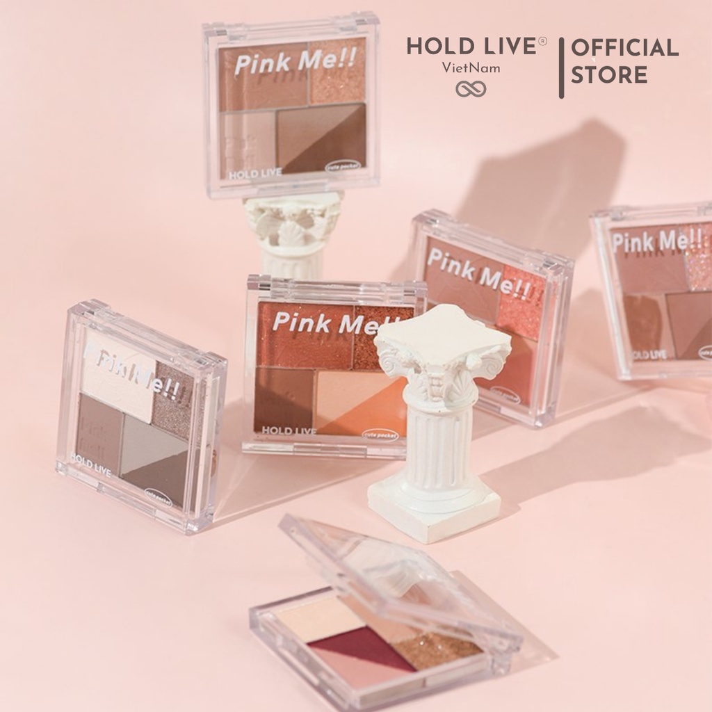 [ Hold Live 2022 ] Bảng phấn mắt 5 màu Hold Live Pink Me nhỏ gọn tiện lợi HL533 nội địa Trung