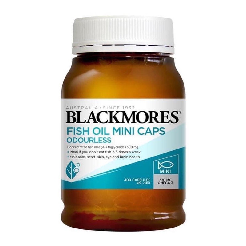 [Mã COS1505 giảm 8% đơn 300K] Dầu cá Blackmores fish oil mini caps 400 viên