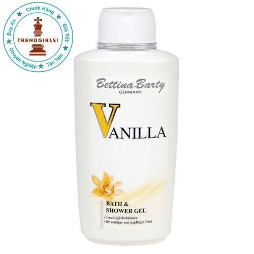 [mùi thơm sang] Sữa tắm hương nước hoa Vanilla của Bettina Barty Germany, 500 ml giữ hương thơm lâu tự nhiên