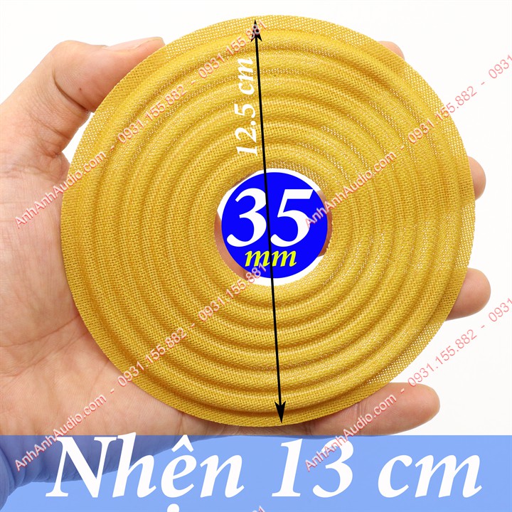 Nhện loa bass lổ coil 35 mm vành 13 cm