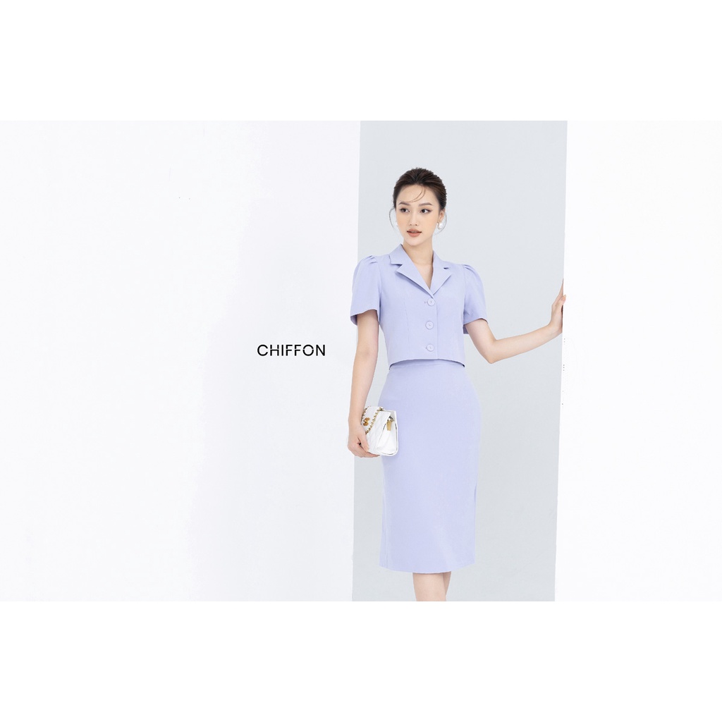 Chân váy bút chì 2 lớp cao cấp thiết kế Chiffon