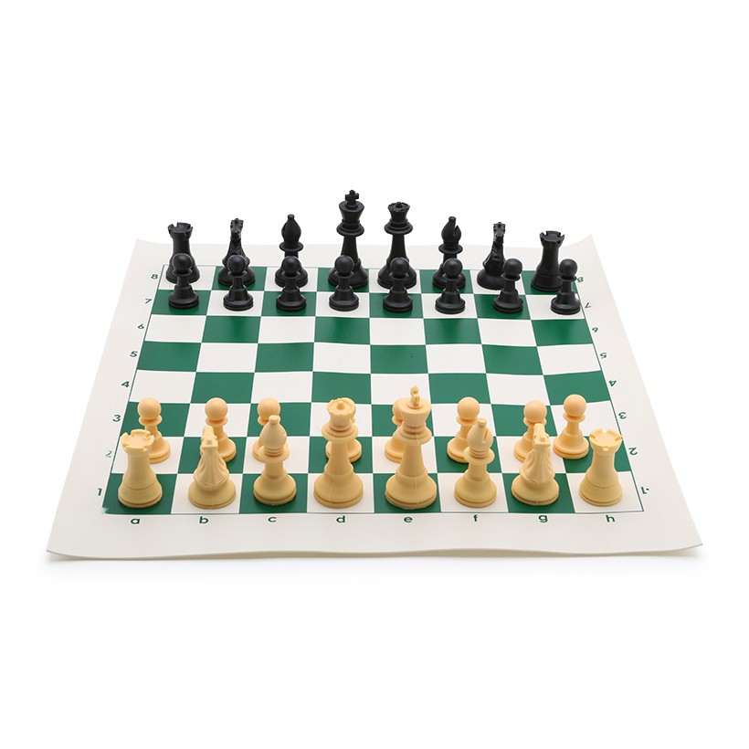 Bộ cờ vua tiêu chuẩn thi đấu YB - Bàn simili nhiều màu có thể chọn ROYALCHESS bàn 40cmx41cm