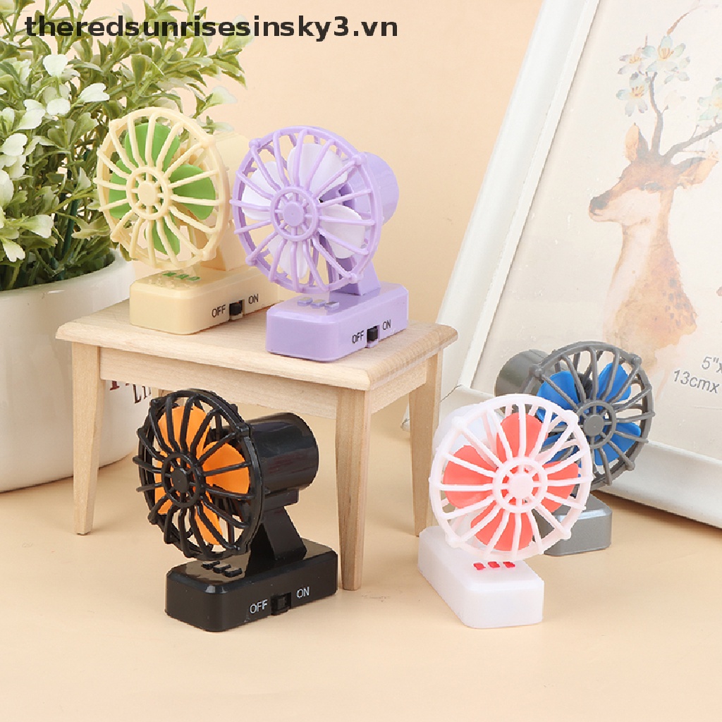 Quạt Điện Mini Để Bàn Xoay Được 1: 12 Trang Trí Nhà Búp Bê