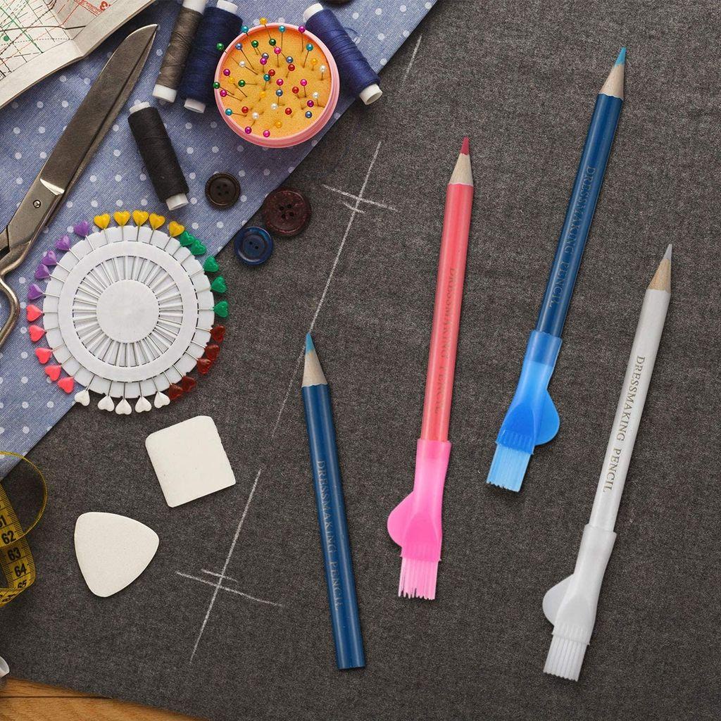 YIYU Bút Chì Vải Kèm Nắp Cọ 3 Màu Sắc Tiện Dụng