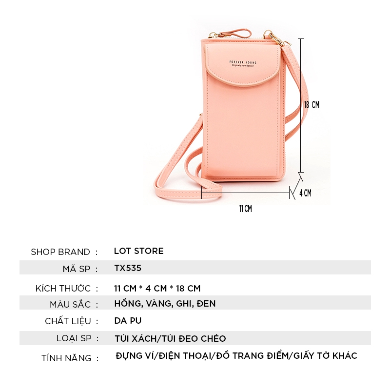 Túi đeo chéo nữ đẹp BATSIOE dễ thương nhiều ngăn đi chơi mini LOT STORE TX535