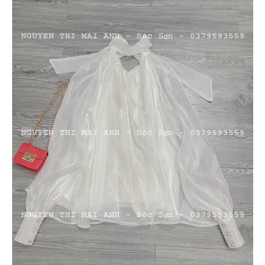 Áo sơ mi tơ đũi tay phồng siêu hót. Đủ màu cho chị em chon Xanh, Hồng, Trắng, Be, Nâu. ZADOLA FASHION