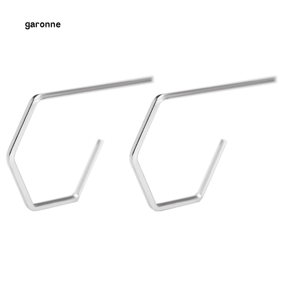 GR▶Fashion Women Simple Geometric Ear Stud Alloy Earrings Party Pub Jewelry Gift
