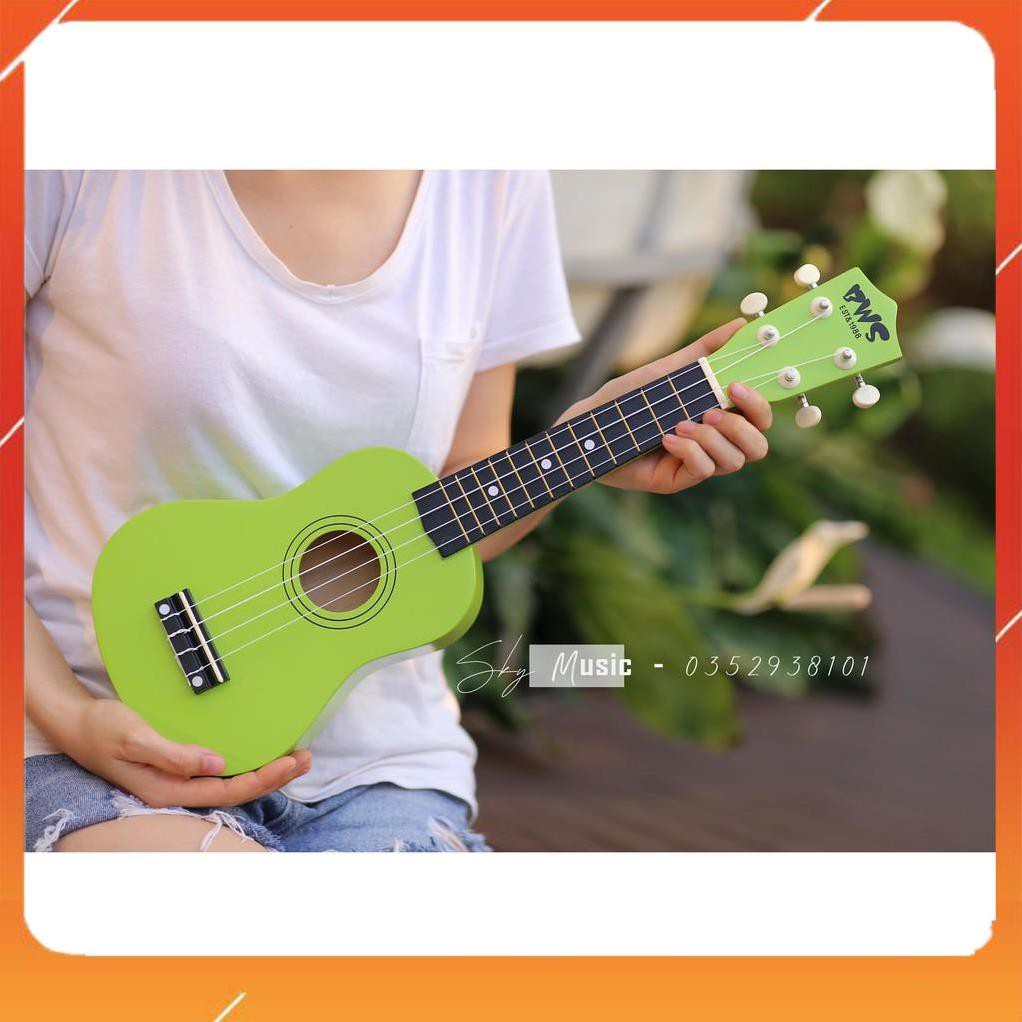 [GIÁ HỦY DIỆT] Đàn Ukulele Soprano 21inch BWS Màu Full Gỗ 100% Cho Người Mới Tập (Tặng full 6 món phụ kiện)