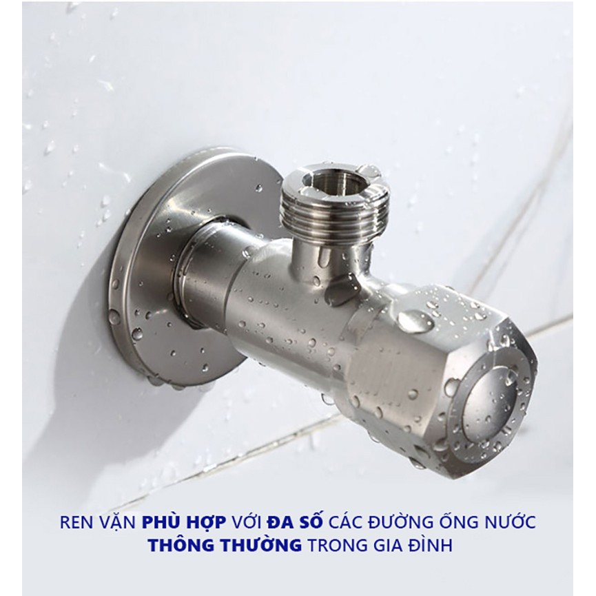 Van cầu chia nước van khoa được nước khi sửa chữa van cầu chữ F inox 304