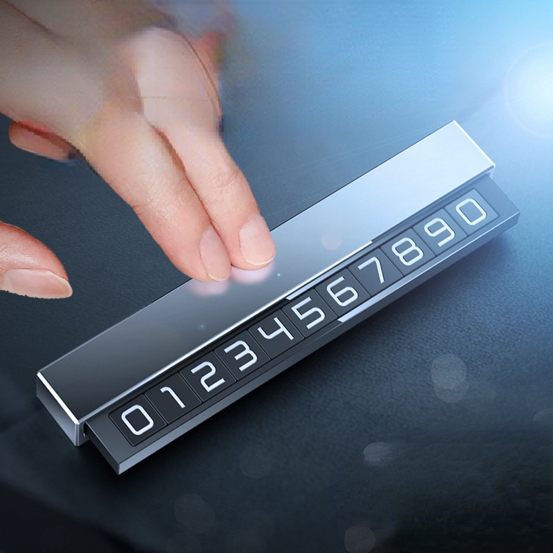 Bảng Ghi Số Điện Thoại Đỗ Xe Tạm Thời Bằng Kim Loại Thiết Kế Sáng Tạo Cho Xe Hơi
