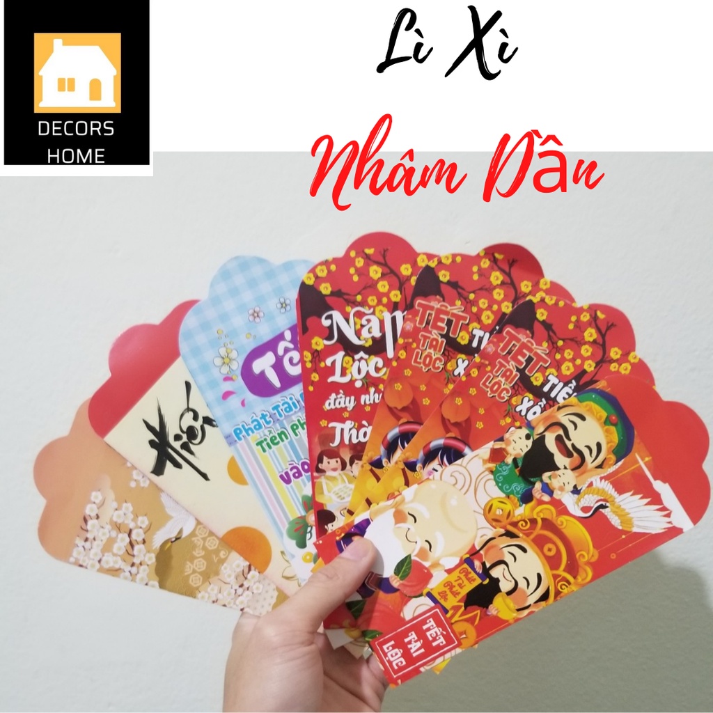 Combo 10 lì xì truyền thống năm mới 2022- Bao lì xì chúc mừng năm NHÂM DẦN [CHỌN NHIỀU MẪU ĐẸP]