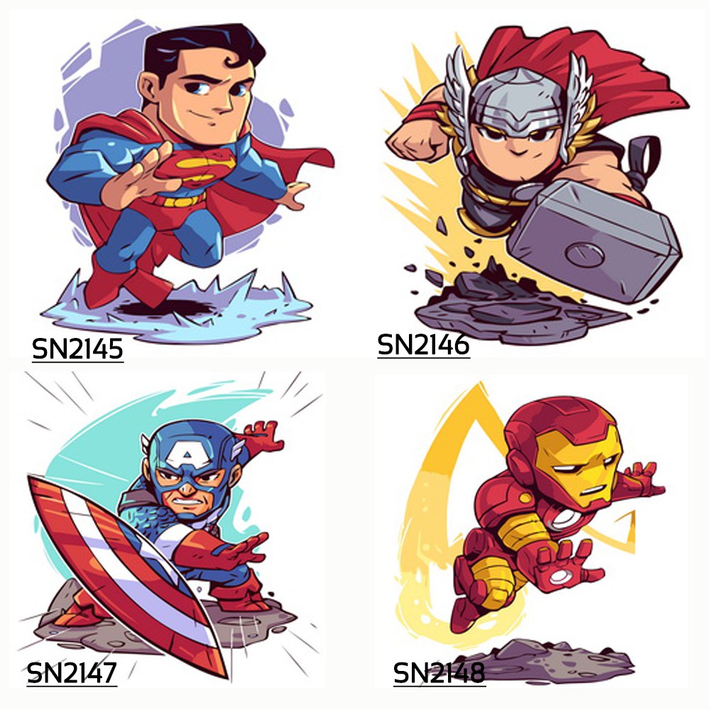 Tranh tô màu theo số siêu nhân Marvel size nhỏ cute cho trẻ em tập tô Gam