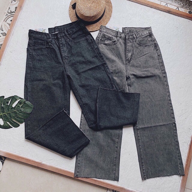 ➿Baggy Jeans Ống Rộng Trơn