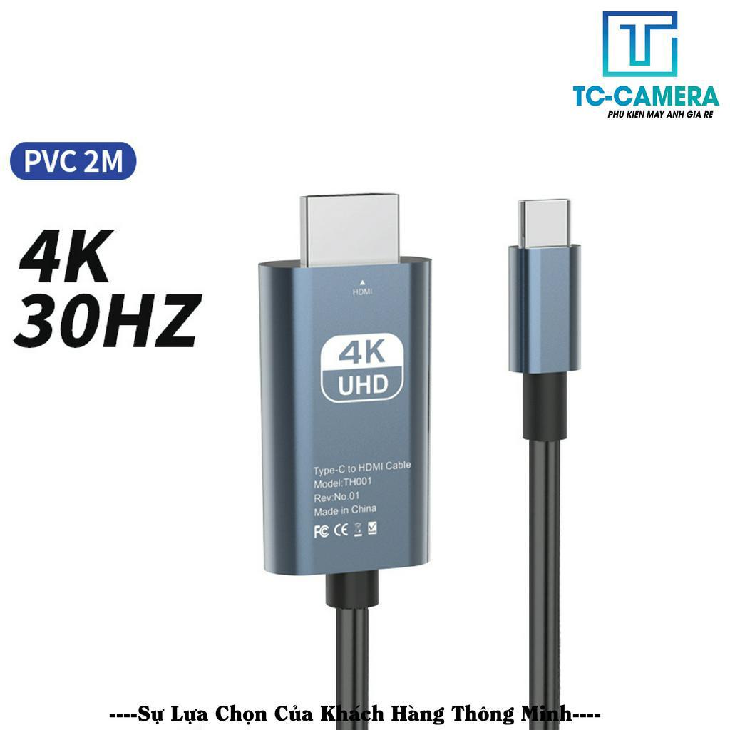 Cáp chuyển Đổi USB Type-C sang HDMI 4k 30Hz loại tốt nhất . Chiều dài 2M