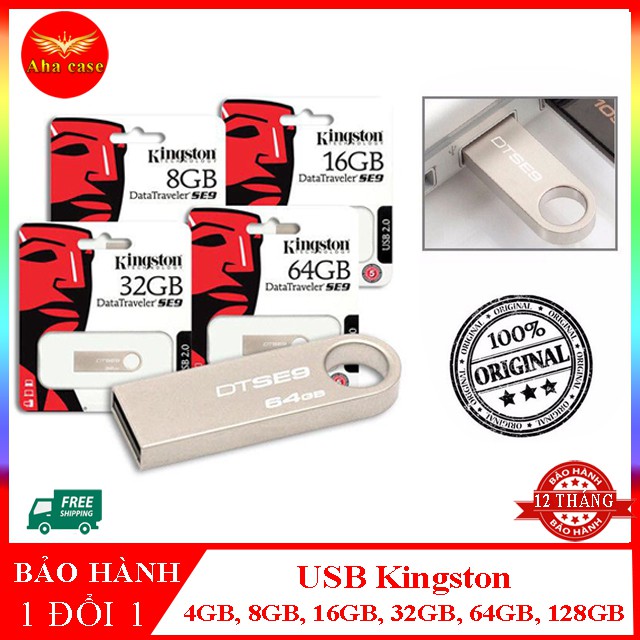 Usb Kingston 64gb 128gb 4gb 8gb 16gb 32gb vỏ kim loại, thiết kế nhỏ gọn chống nước