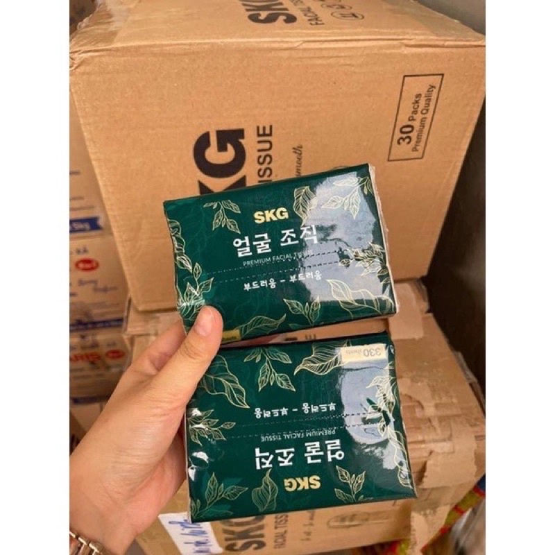 Combo 2 Gói Giấy Ăn SKG Hàn Quốc Giấy 3 Lớp Hàng Chính hãng