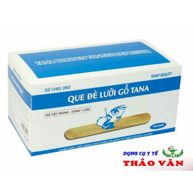 Que đè lưỡi gỗ - Que kem gỗ Tân Á ( 100que/hộp )