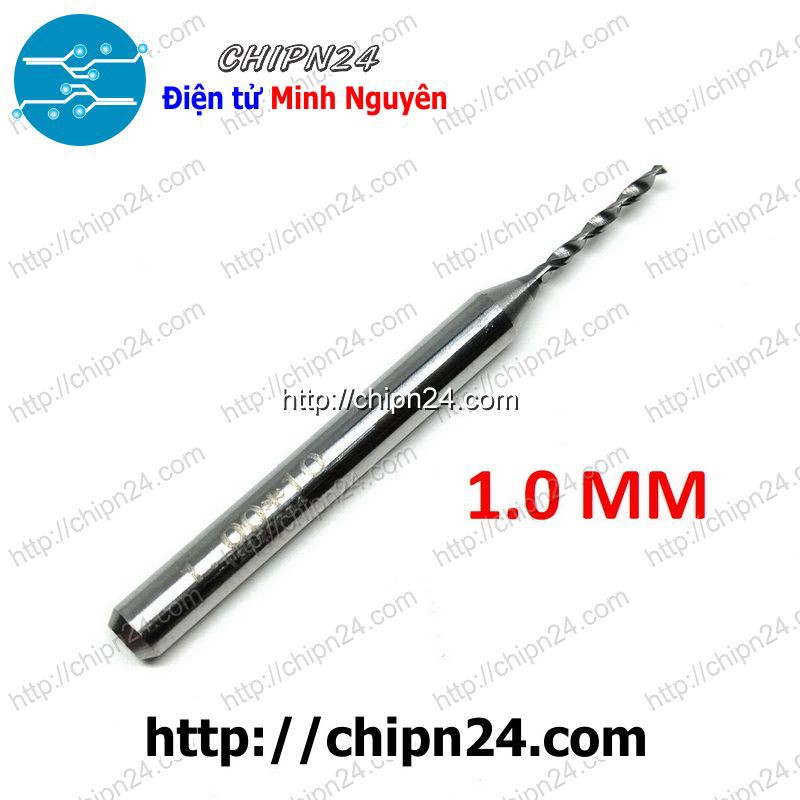 [1 CÂY] Mũi khoan mạch in CNC HỢP KIM 1.0mm (Mạch điện tử, PCB)