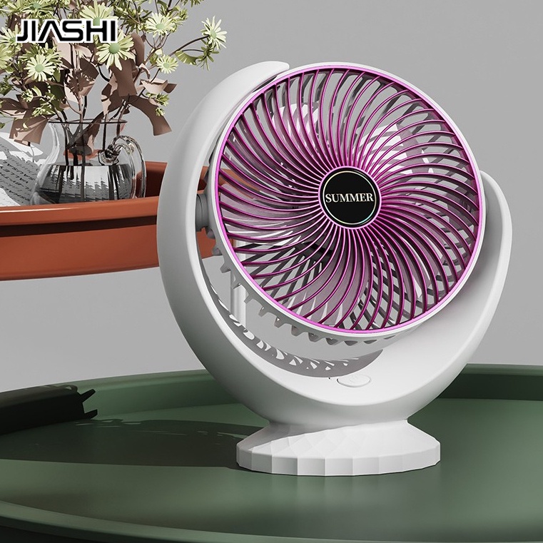 Quạt điện mini Jiashi để bàn sạc USB không ồn