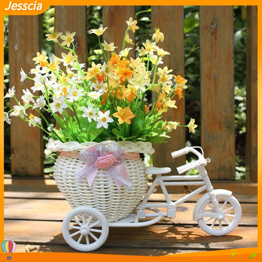 Jessica| Giỏ Hoa Đan Mây Hình Xe Đạp Trang Trí Tiệc Cưới