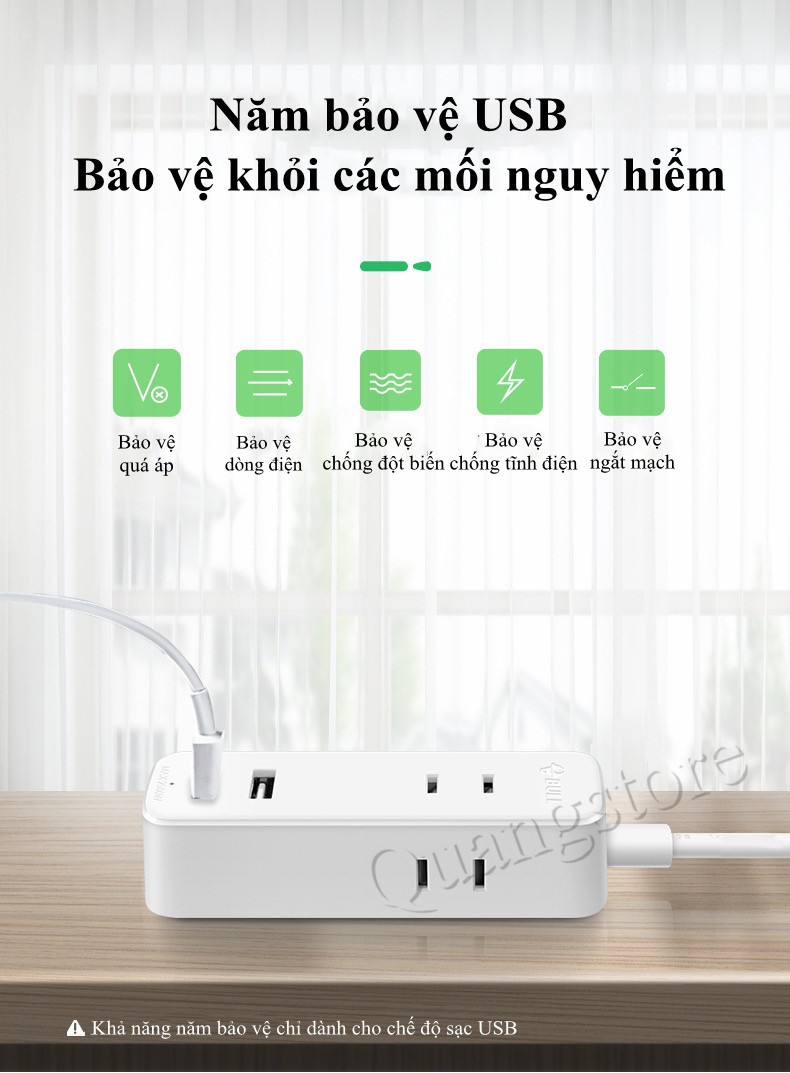 Ổ Cắm Sạc Nhanh Điện Thoại, Laptop, Macbook, iphone, ipad.. Hãng Bull ổ cắm Mini có USB, đa năng, đẹp, xịn, chống giật