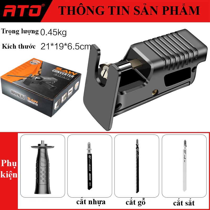 Bộ chuyển đổi máy khoan pin, khoan điện thành máy cắt, máy cưa cầm tay, nhanh, gọn, hàng chất lượng cao.